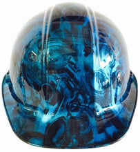 Load image into Gallery viewer, Custom Hard Hat Hydro Dipped Kandy Light Blue Turbos &amp; Pistons SL Series Cap Style
