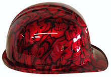 Load image into Gallery viewer, Custom Hard Hat Hydro Dipped Red Kandy Insanity Skulls SL Series Cap Style
