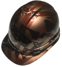 Load image into Gallery viewer, Hard Hat Cap Style Custom Copper Metallic American Flags
