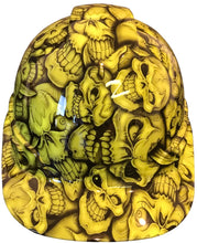 Load image into Gallery viewer, Custom Hard Hat Hi Vis Green Insanity Skulls Ridgeline Cap Style
