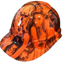 Load image into Gallery viewer, Custom Hard Hat Hi Vis Orange Fantasy Chic Cap Style Ridgeline
