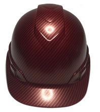 Load image into Gallery viewer, Custom Hard Hat Brandywine Red Gold Carbon Fiber Dipped Cap Style Ridgeline
