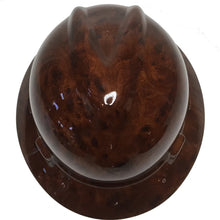 Load image into Gallery viewer, Hard Hat MSA V-Gard Full Brim Custom Dark Burlwood
