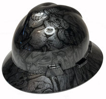 Load image into Gallery viewer, Custom Hard Hat Stainless Steel Insanity Skulls MSA V-Gard Full Brim
