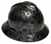 Load image into Gallery viewer, Custom Hard Hat Stainless Steel Insanity Skulls MSA V-Gard Full Brim
