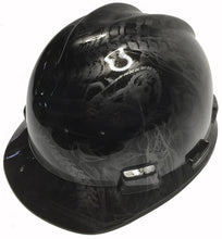 Load image into Gallery viewer, Custom Hard Hat Metallic Graphite Bio Mechanical Hydro Dipped MSA VGard Cap Style
