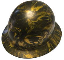 Load image into Gallery viewer, Custom Hard Hat Hydro Dipped HOK Gold Viper MSA SkullGard Full Brim
