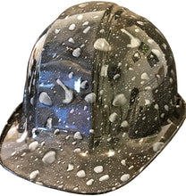 Load image into Gallery viewer, Custom Hydro Dipped Hard Hat SL Series Cap Style Custom Black Raindrops
