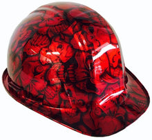 Load image into Gallery viewer, Custom Hard Hat Hydro Dipped Red Kandy Insanity Skulls SL Series Cap Style
