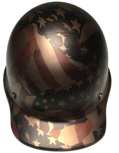 Load image into Gallery viewer, Custom Hard Hat Copper Metallic American Flags MSA SkullGard Cap Style
