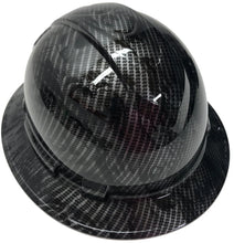 Load image into Gallery viewer, Custom Hydro Dipped Hard Hat Carbon Fiber No Evil Skulls Full Brim Ridgeline
