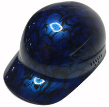 Load image into Gallery viewer, Custom Hydro Dipped Speedway Blue Insanity Skulls Bump Cap
