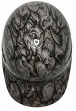 Load image into Gallery viewer, Custom Hydro Dipped Light Gray Insanity Skulls Bump Cap
