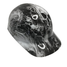 Load image into Gallery viewer, Custom Hydro Dipped White Flaming Skulls Bump Cap
