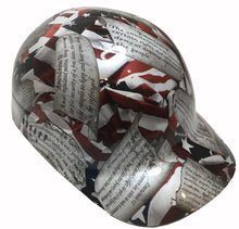 Load image into Gallery viewer, Custom Hydro Dipped Pearl White Amendments American Flags Bump Cap
