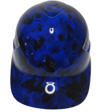 Load image into Gallery viewer, Custom Hydro Dipped Blue Flames Bump Cap
