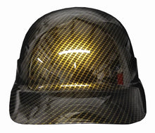 Load image into Gallery viewer, Custom Hydro Dipped Gold Carbon Fiber Bump Cap

