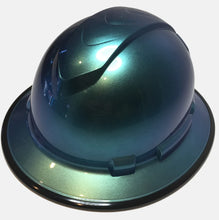 Load image into Gallery viewer, Custom Painted Blue Green Chameleon Ridgeline Full Brim With Black EdgeGard
