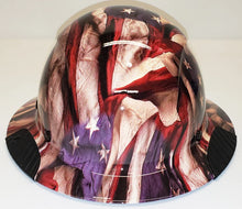 Load image into Gallery viewer, Hydro Dip Respect Flags Lift DAX Carbon Fiber HDC-15 Full Brim Hard Hat
