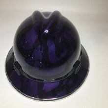 Load image into Gallery viewer, Custom Hard Hat Plum Crazy Purple Midnight American Flags

