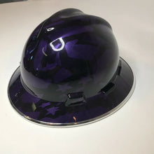 Load image into Gallery viewer, Custom Hard Hat Plum Crazy Purple Midnight American Flags
