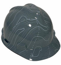 Load image into Gallery viewer, Custom Hydo Dipped Hard Hat Gray Black Ops MSA VGard Cap Style
