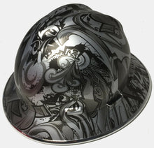 Load image into Gallery viewer, Custom Hard Hat MSA V-Gard Full Brim Silver Metallic Graffiti
