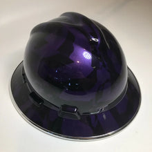 Load image into Gallery viewer, Custom Hard Hat Plum Crazy Purple Midnight American Flags
