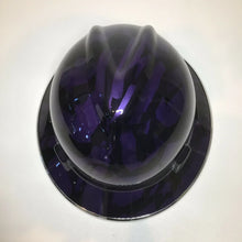 Load image into Gallery viewer, Custom Hard Hat Plum Crazy Purple Midnight American Flags
