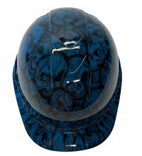 Load image into Gallery viewer, Custom Hard Hat Light Blue Insanity Skulls Skin Cap Style Ridgeline

