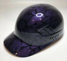 Load image into Gallery viewer, Hydro Dipped Custom Bump Cap Plum Crazy Purple Insanity Skulls
