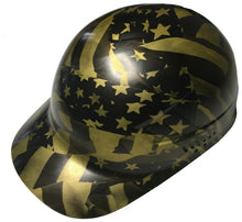 Load image into Gallery viewer, Hydro Dipped Custom Bump Cap Metalic Gold Midnight Flags
