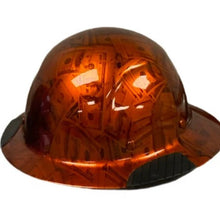 Load image into Gallery viewer, Custom Orange Kandy 100 Dollar Bills Lift DAX Carbon Fiber HDC-15KG Full Brim Hard Hat
