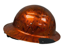 Load image into Gallery viewer, Custom Orange Kandy 100 Dollar Bills Lift DAX Carbon Fiber HDC-15KG Full Brim Hard Hat
