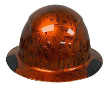 Load image into Gallery viewer, Custom Orange Kandy 100 Dollar Bills Lift DAX Carbon Fiber HDC-15KG Full Brim Hard Hat
