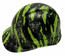 Load image into Gallery viewer, Hard Hat Ridgeline Cap Style Custom Hydro Dipped Hi Vis Green Marble Splash
