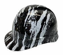 Load image into Gallery viewer, Hard Hat Ridgeline Cap Style Custom Hydro Dipped White Marble Splash
