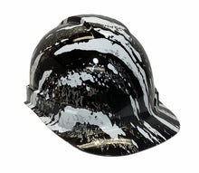 Load image into Gallery viewer, Hard Hat Ridgeline Cap Style Custom Hydro Dipped White Marble Splash
