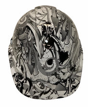 Load image into Gallery viewer, Custom Hydro Dipped White Graffiti Ridgeline Cap Style Hard Hat
