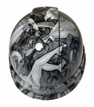 Load image into Gallery viewer, Custom Hydro Dip Hard Hat Ridgeline Cap Style Custom White Naughty No Evil
