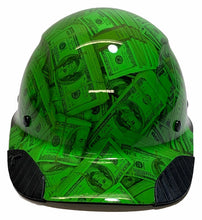 Load image into Gallery viewer, Custom Hydro Dipped Black and Green 100 Stacks Lift DAX Fifty 50 Carbon Fiber HDC50C-20GC Cap Style Hard Hat
