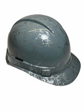 Load image into Gallery viewer, Custom Hard Hat Hydro Dipped Gray Lilies Ridgeline Cap Style
