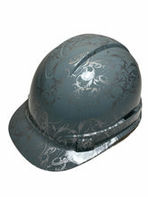 Load image into Gallery viewer, Custom Hard Hat Hydro Dipped Gray Lilies Ridgeline Cap Style
