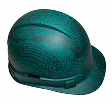 Load image into Gallery viewer, Custom Hard Hat Dark Green SnakeSkin Ridgeline Cap Style
