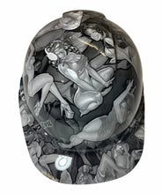 Load image into Gallery viewer, Custom Hydro Dip Hard Hat Ridgeline Cap Style Custom White Naughty No Evil

