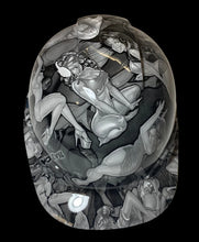 Load image into Gallery viewer, Custom Hydro Dip Hard Hat Ridgeline Cap Style Custom White Naughty No Evil
