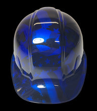 Load image into Gallery viewer, Custom Hard Hat Blue Midnight Flags Hydro Dipped SL Series Cap Style
