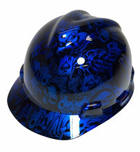 Load image into Gallery viewer, Hard Hat MSA VGard Cap Style Custom Kandy Blue Gangsta Hydro Dipped
