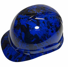 Load image into Gallery viewer, Hard Hat Ridgeline Cap Style Custom Vented Blue Flames
