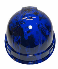 Load image into Gallery viewer, Hard Hat Ridgeline Cap Style Custom Vented Blue Flames
